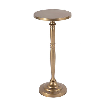 Butler Specialty Company - Langford  Indoor 10 in. W Round Metal Pedestal Base Side Table, Antique Gold - 4325226 View 1