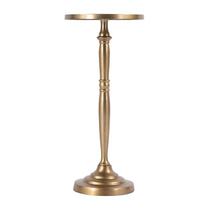 Butler Specialty Company - Langford  Indoor 10 in. W Round Metal Pedestal Base Side Table, Antique Gold - 4325226 View 2