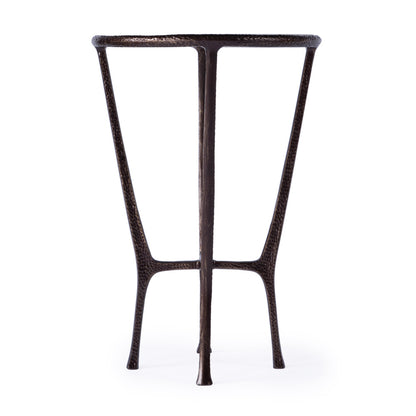 Butler Specialty Company - Lania Outdoor 16 in. W Round Marble & Metal Side Table, Bronze - 4418471