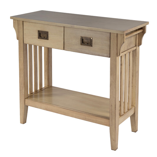 Butler Specialty Company - Larina 36 in. W Rectangular Wood 2 Drawer Console Table with Lower Open Shelf, Beige - 5217424 view 1