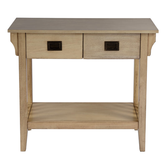 Butler Specialty Company - Larina 36 in. W Rectangular Wood 2 Drawer Console Table with Lower Open Shelf, Beige - 5217424 view 2