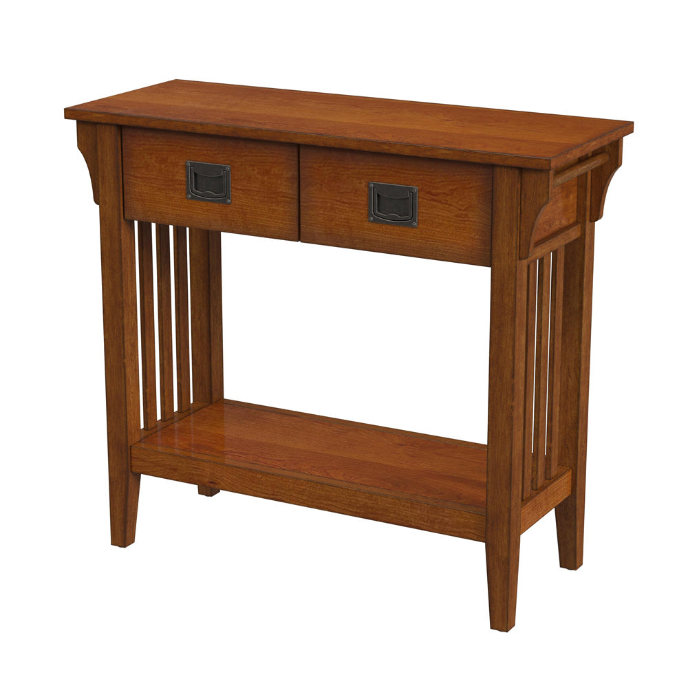 Butler Specialty Company - Larina Burl 2- Drawer Console Table, Medium Brown - 5217101