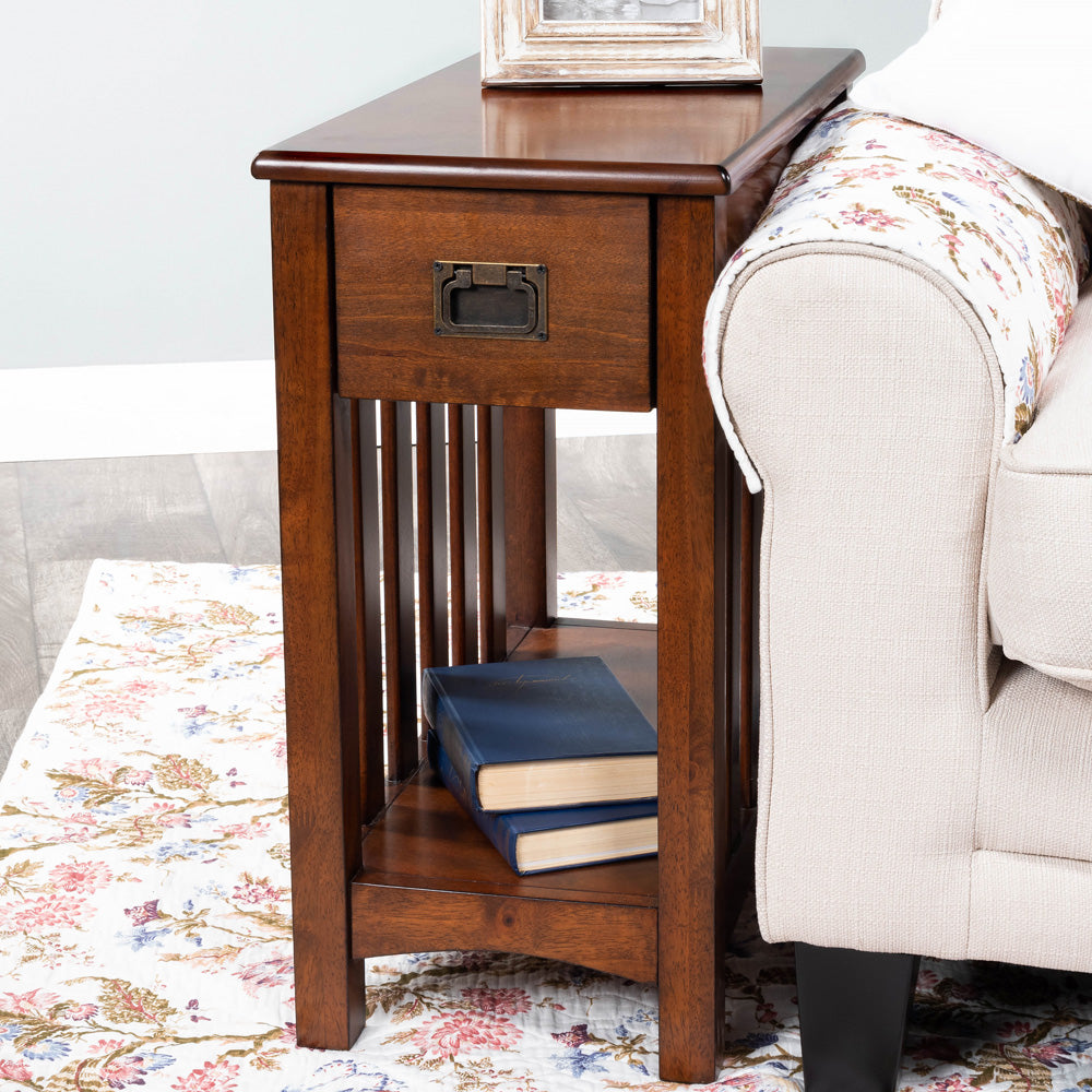 Butler Specialty Company - Larina Shaker Wood Side Table, Dark Brown - 5216024