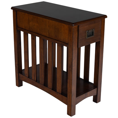 Butler Specialty Company - Larina Shaker Wood Side Table, Dark Brown - 5216024