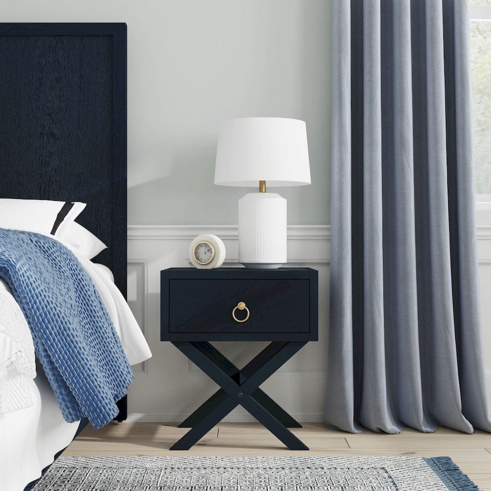 Butler Specialty Company - Lark 19 in. W Rectangular Wood 1 Drawer Nightstand, Navy Blue - 5385291 view 7