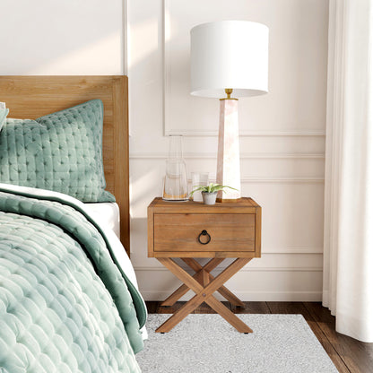 Butler Specialty Company - Lark 19 in. W Rectangular Wood 1 Drawer Nightstand, Light Brown - 5385312