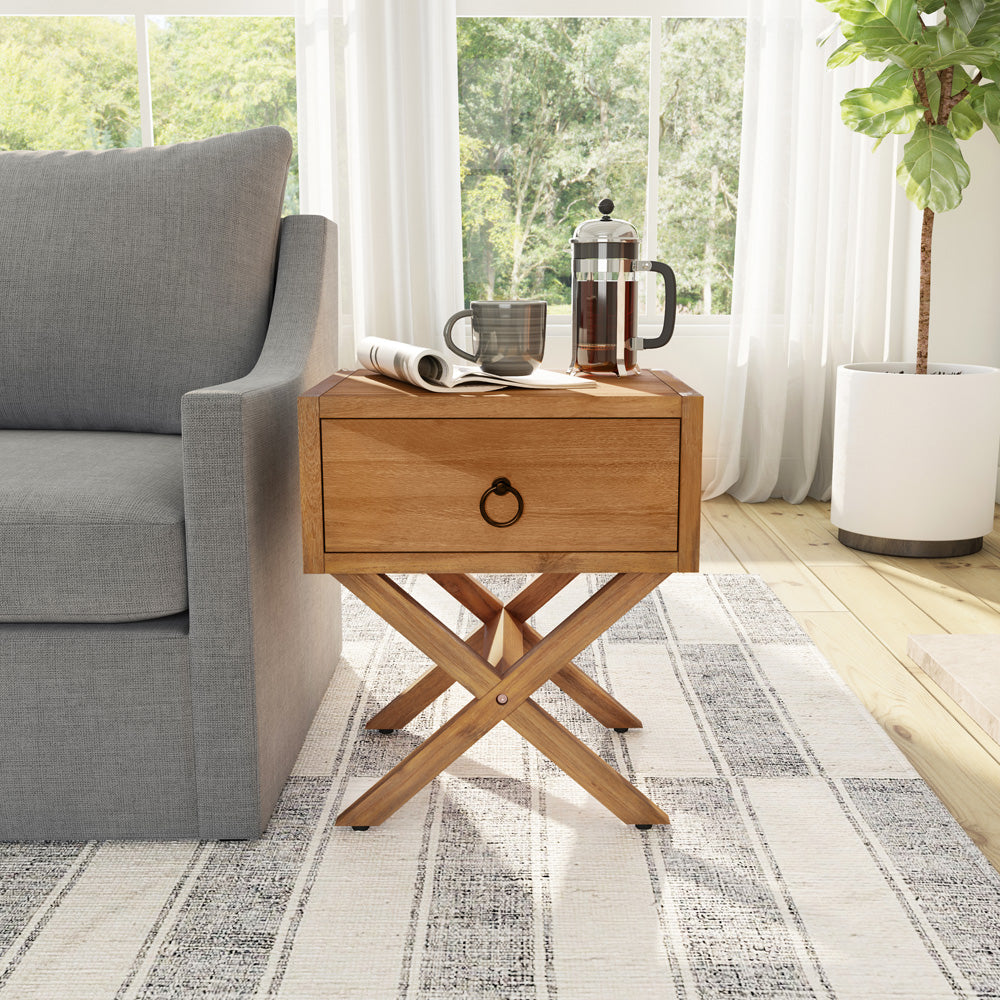 Butler Specialty Company - Lark 19 in. W Rectangular Wood 1 Drawer Nightstand, Light Brown - 5385312