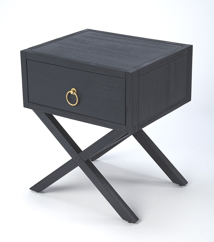Butler Specialty Company - Lark 19 in. W Rectangular Wood 1 Drawer Nightstand, Navy Blue - 5385291