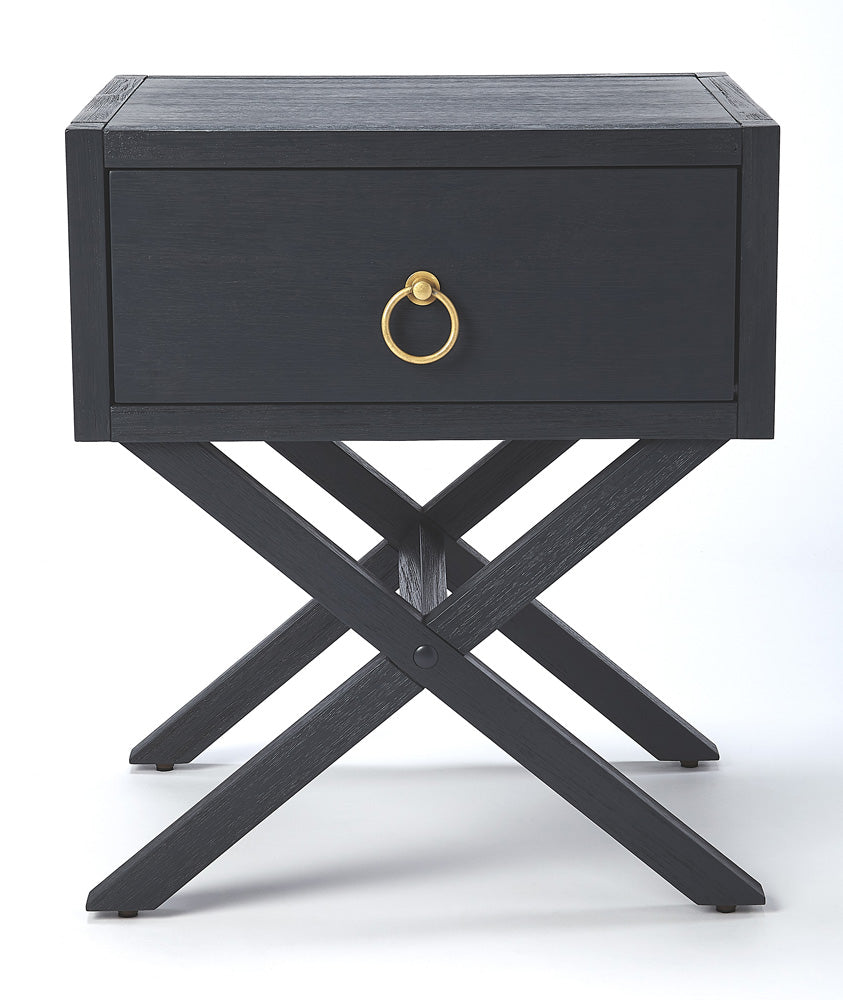 Butler Specialty Company - Lark 19 in. W Rectangular Wood 1 Drawer Nightstand, Navy Blue - 5385291