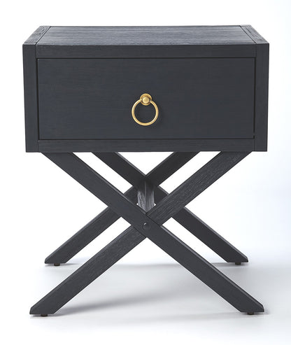 Butler Specialty Company - Lark 19 in. W Rectangular Wood 1 Drawer Nightstand, Navy Blue - 5385291