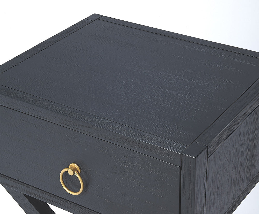 Butler Specialty Company - Lark 19 in. W Rectangular Wood 1 Drawer Nightstand, Navy Blue - 5385291