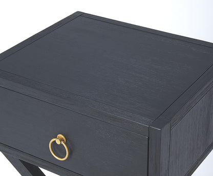 Butler Specialty Company - Lark 19 in. W Rectangular Wood 1 Drawer Nightstand, Navy Blue - 5385291