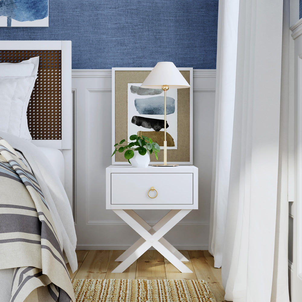 Butler Specialty Company - Lark 19 in. W Rectangular Wood 1 Drawer Nightstand, White - 5385304