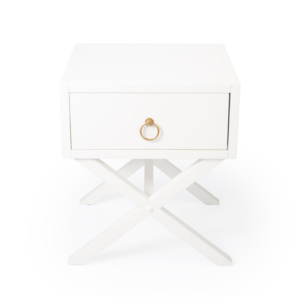 Butler Specialty Company - Lark 19 in. W Rectangular Wood 1 Drawer Nightstand, White - 5385304