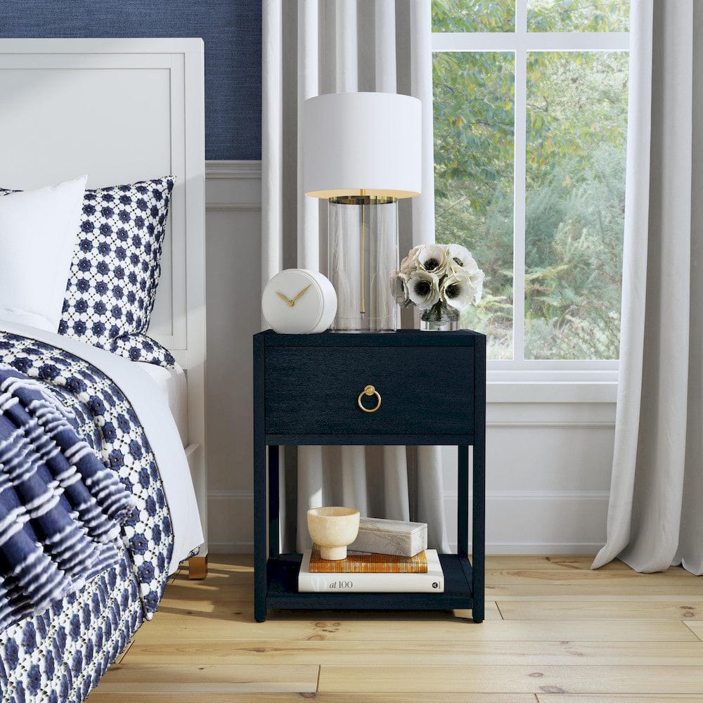 Butler Specialty Company - Lark 21 in. W Rectangular Wood 1 Drawer with Lower Shelf End Table, Navy Blue - 5384291 view 7