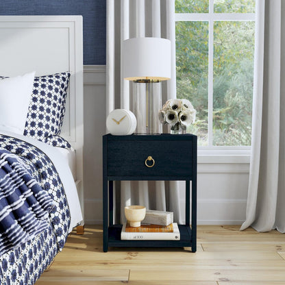 Butler Specialty Company - Lark 21 in. W Rectangular Wood 1 Drawer with Lower Shelf End Table, Navy Blue - 5384291 view 7