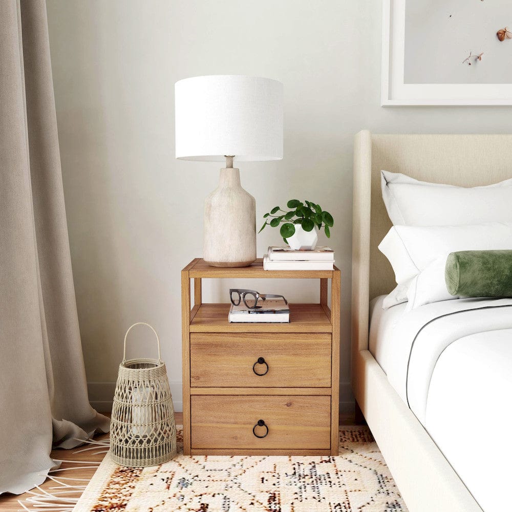 Butler Specialty Company - Lark 21 in. W Rectangular Wood 2 Drawer Nightstand, Light Brown - 5526312 view 4