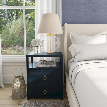 Butler Specialty Company - Lark 21 in. W Rectangular Wood 2 Drawer Nightstand, Navy Blue - 5526291 view 4