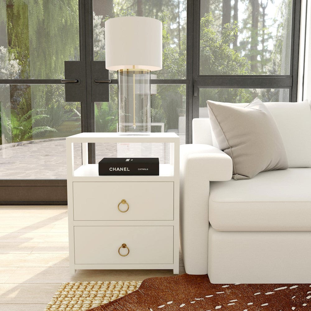 Butler Specialty Company - Lark 21 in. W Rectangular Wood 2 Drawer Nightstand, White - 5526304 view 4
