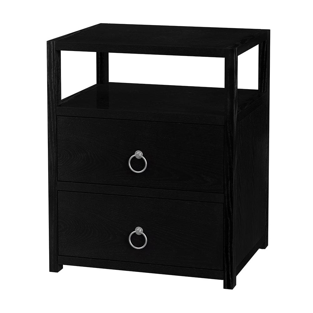 Butler Specialty Company - Lark 21 in. W Wood 2 Drawer Nightstand w Open Storage Shelf, Black - 5526432 View 1