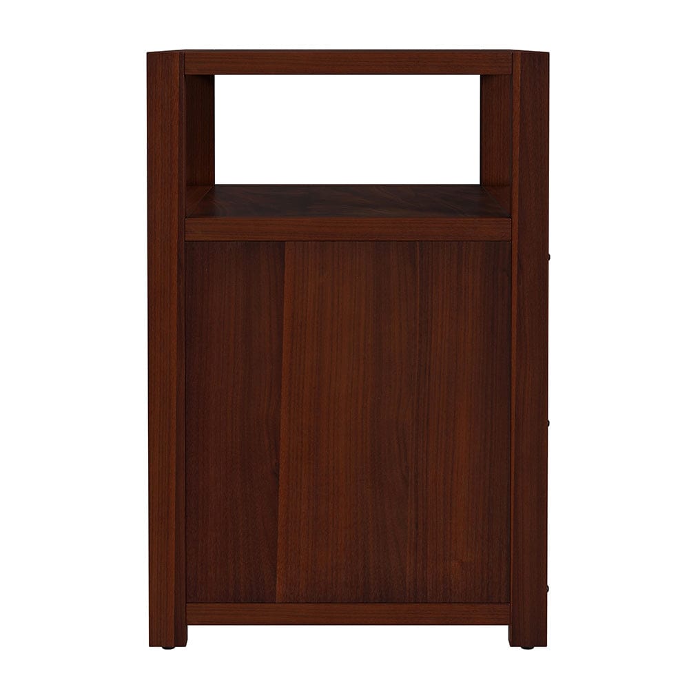 Butler Specialty Company - Lark 21 in. W Wood 2 Drawer Nightstand w Open Storage Shelf, Medium Brown - 5526489 View 3