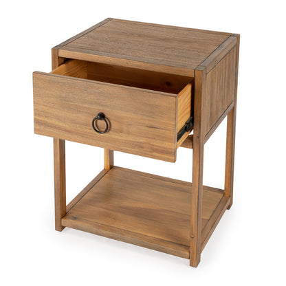 Butler Specialty Company - Lark 21 in. W Rectangular Wood 1 Drawer with Lower Shelf End Table, Light Brown - 5384312