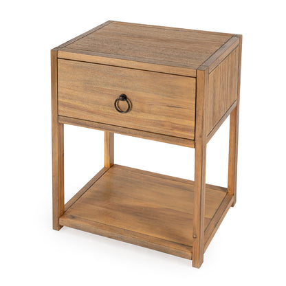 Butler Specialty Company - Lark 21 in. W Rectangular Wood 1 Drawer with Lower Shelf End Table, Light Brown - 5384312