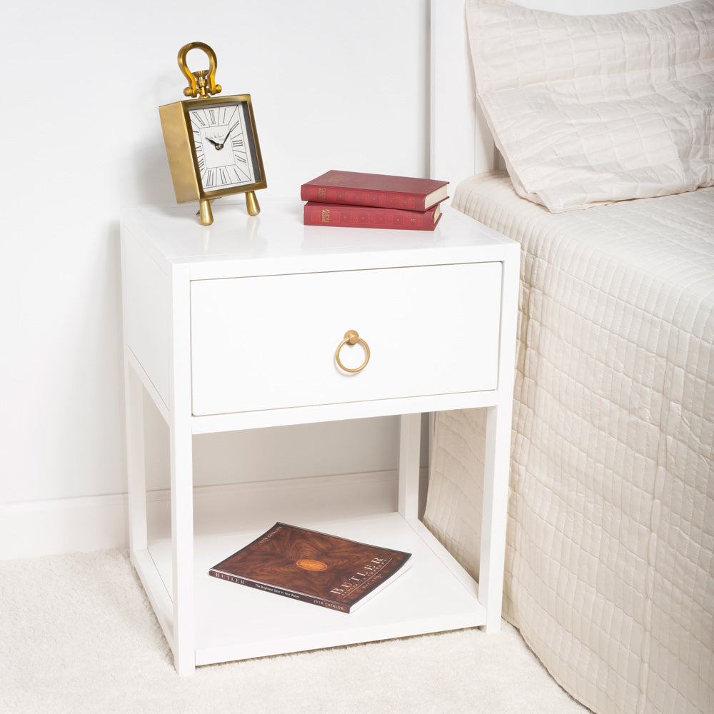 Butler Specialty Company - Lark 21 in. W Rectangular Wood 1 Drawer with Lower Shelf End Table, White - 5384304