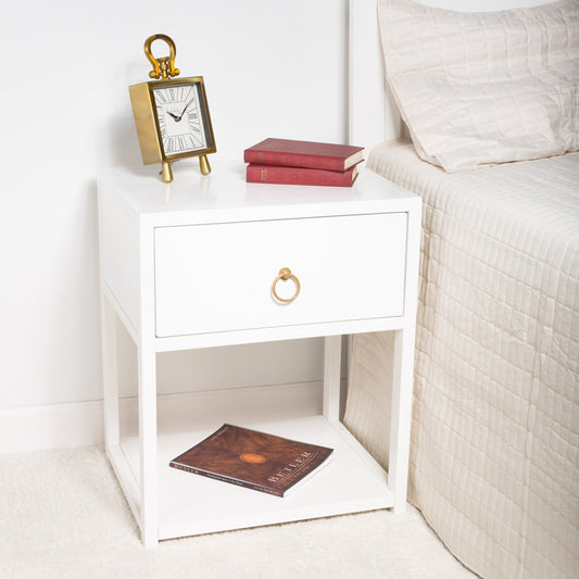 Butler Specialty Company - Lark 21 in. W Rectangular Wood 1 Drawer with Lower Shelf End Table, White - 5384304