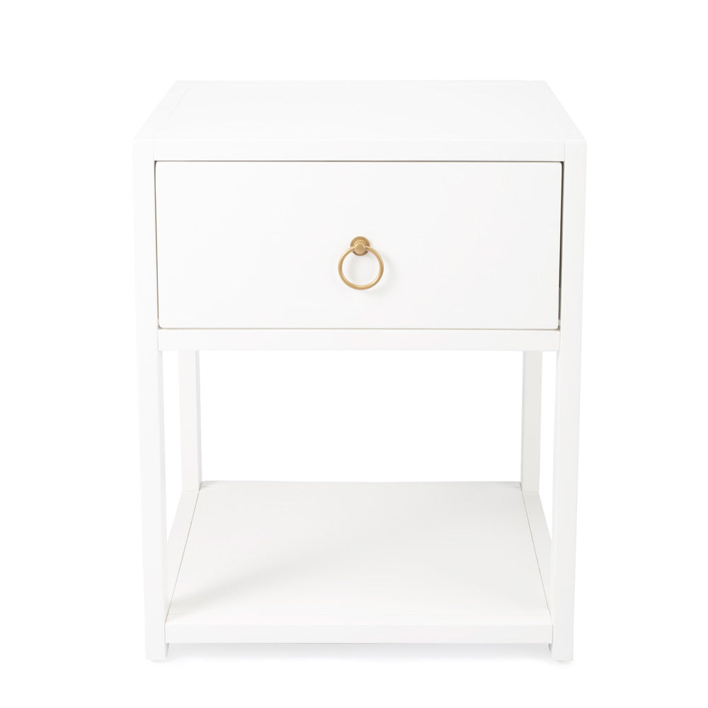 Butler Specialty Company - Lark 21 in. W Rectangular Wood 1 Drawer with Lower Shelf End Table, White - 5384304