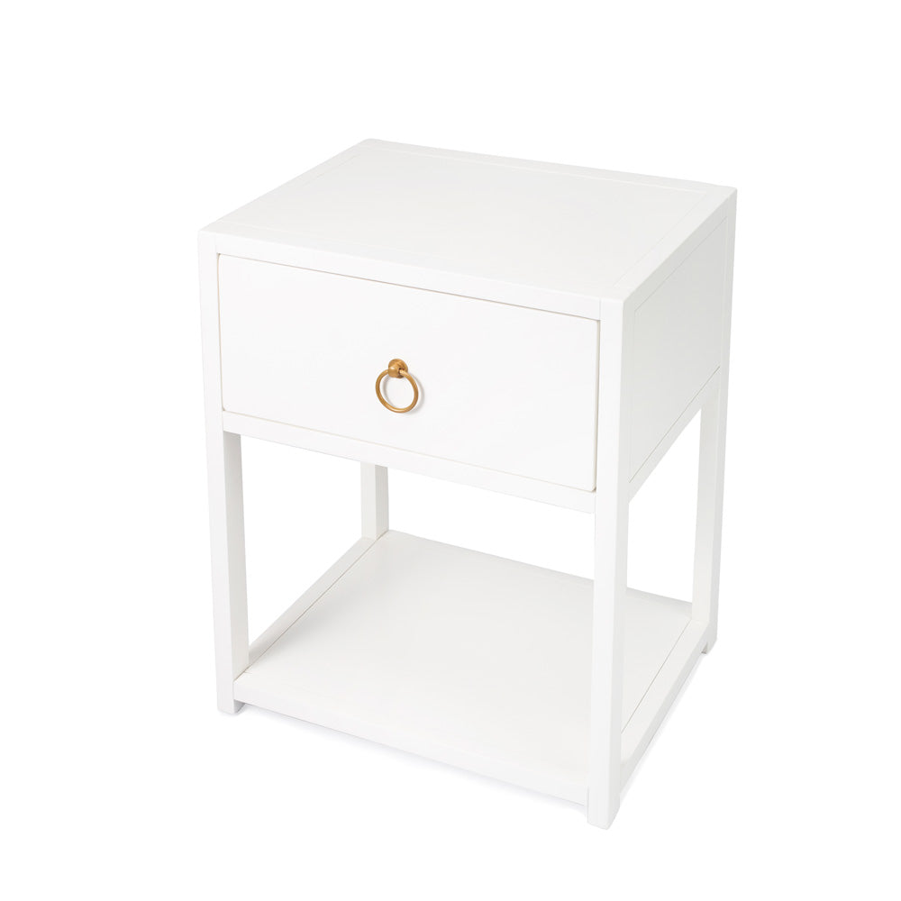 Butler Specialty Company - Lark 21 in. W Rectangular Wood 1 Drawer with Lower Shelf End Table, White - 5384304