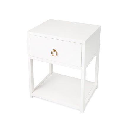 Butler Specialty Company - Lark 21 in. W Rectangular Wood 1 Drawer with Lower Shelf End Table, White - 5384304