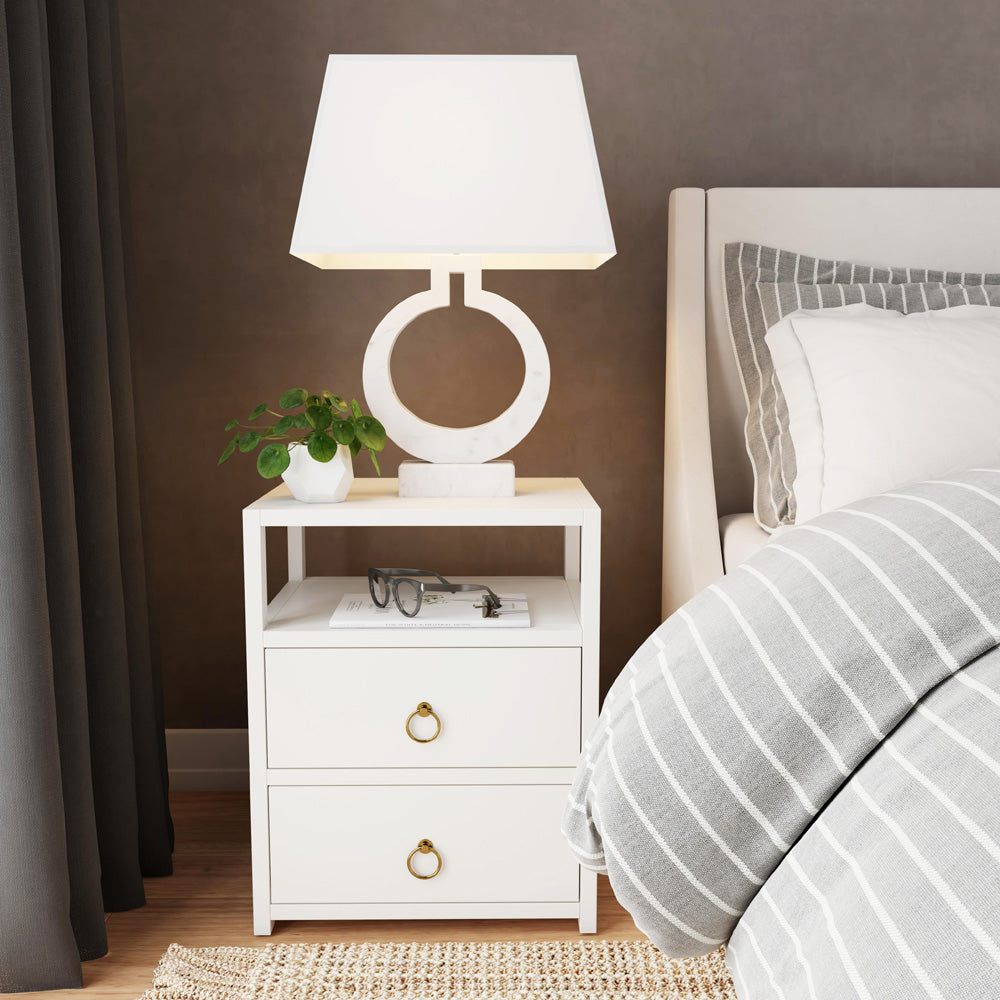 Butler Specialty Company - Lark 21 in. W Rectangular Wood 2 Drawer Nightstand, White - 5526304
