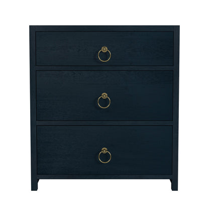 Butler Specialty Company - Lark 25 in. W Rectangular Wood 3 Drawer Nightstand, Navy Blue - 5671291