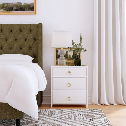 Butler Specialty Company - Lark 25 in. W Rectangular Wood 3 Drawer Nightstand, White - 5671304