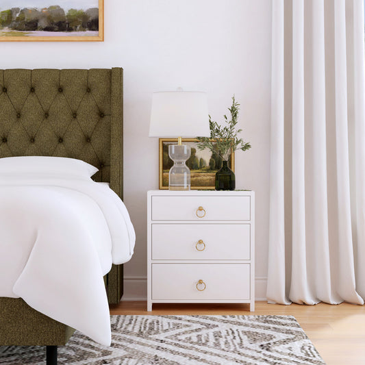 Butler Specialty Company - Lark 25 in. W Rectangular Wood 3 Drawer Nightstand, White - 5671304