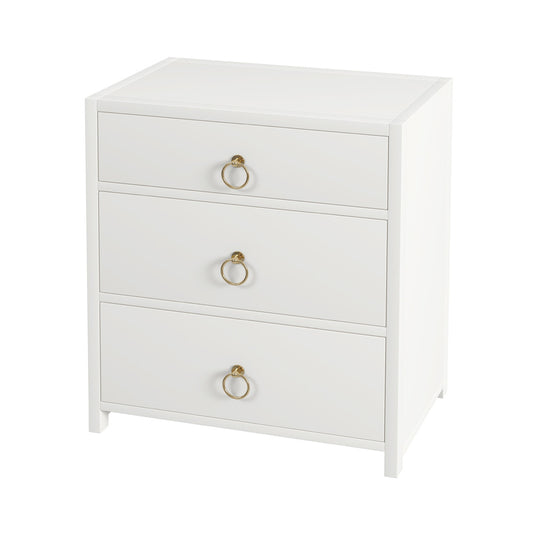 Butler Specialty Company - Lark 25 in. W Rectangular Wood 3 Drawer Nightstand, White - 5671304