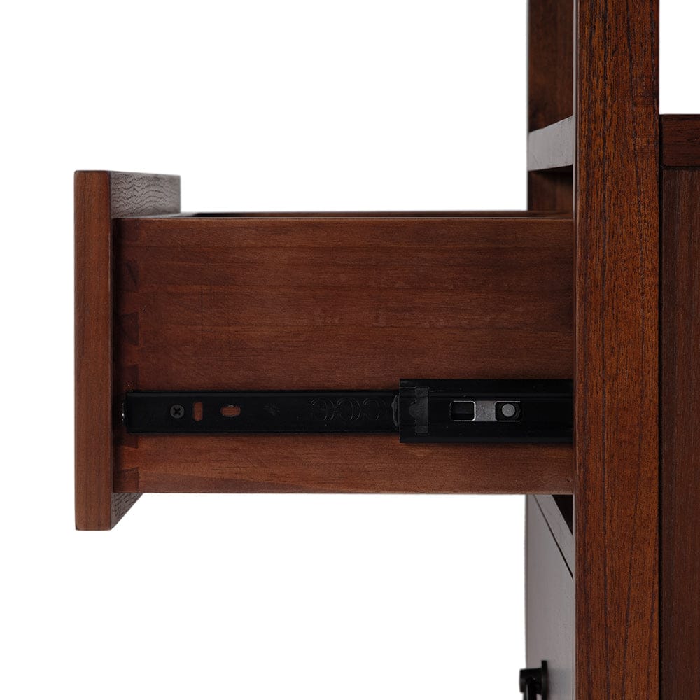 Butler Specialty Company - Lark 28 in. W Rectangular Wood 2 Drawer Wide Nightstand w Open Shelf, Medium Brown - 5670489 View 4