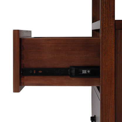 Butler Specialty Company - Lark 28 in. W Rectangular Wood 2 Drawer Wide Nightstand w Open Shelf, Medium Brown - 5670489 View 4