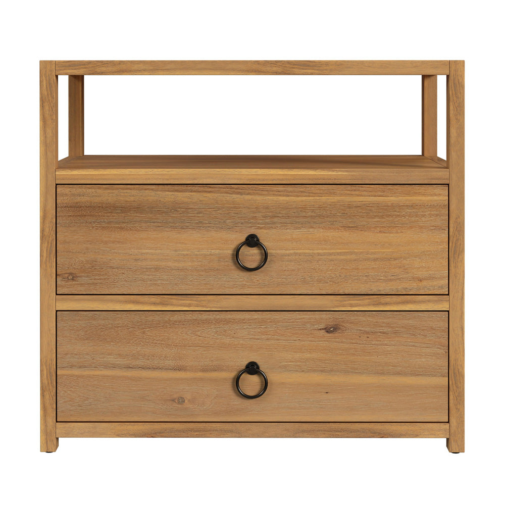 Butler Specialty Company - Lark 28 in. W Rectangular Wood 2 Drawer Nightstand, Light Brown - 5670312