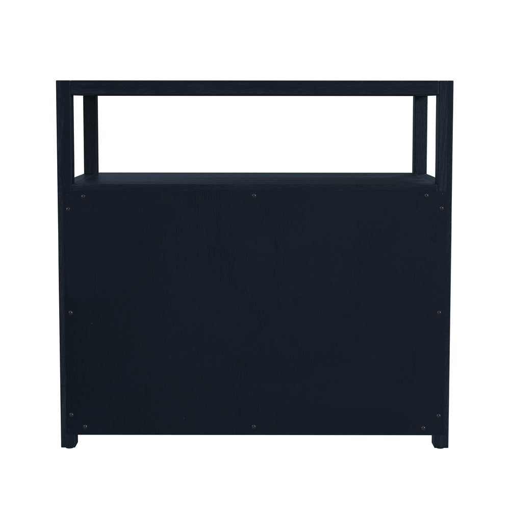 Butler Specialty Company - Lark 28 in. W Rectangular Wood 2 Drawer Nightstand, Navy Blue - 5670291
