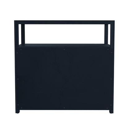 Butler Specialty Company - Lark 28 in. W Rectangular Wood 2 Drawer Nightstand, Navy Blue - 5670291