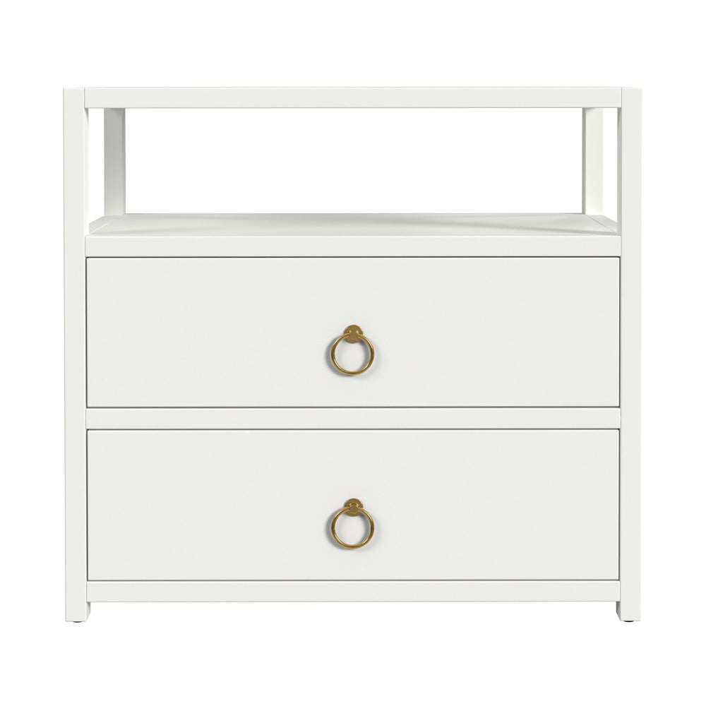 Butler Specialty Company - Lark 28 in. W Rectangular Wood 2 Drawer Nightstand, White - 5670304