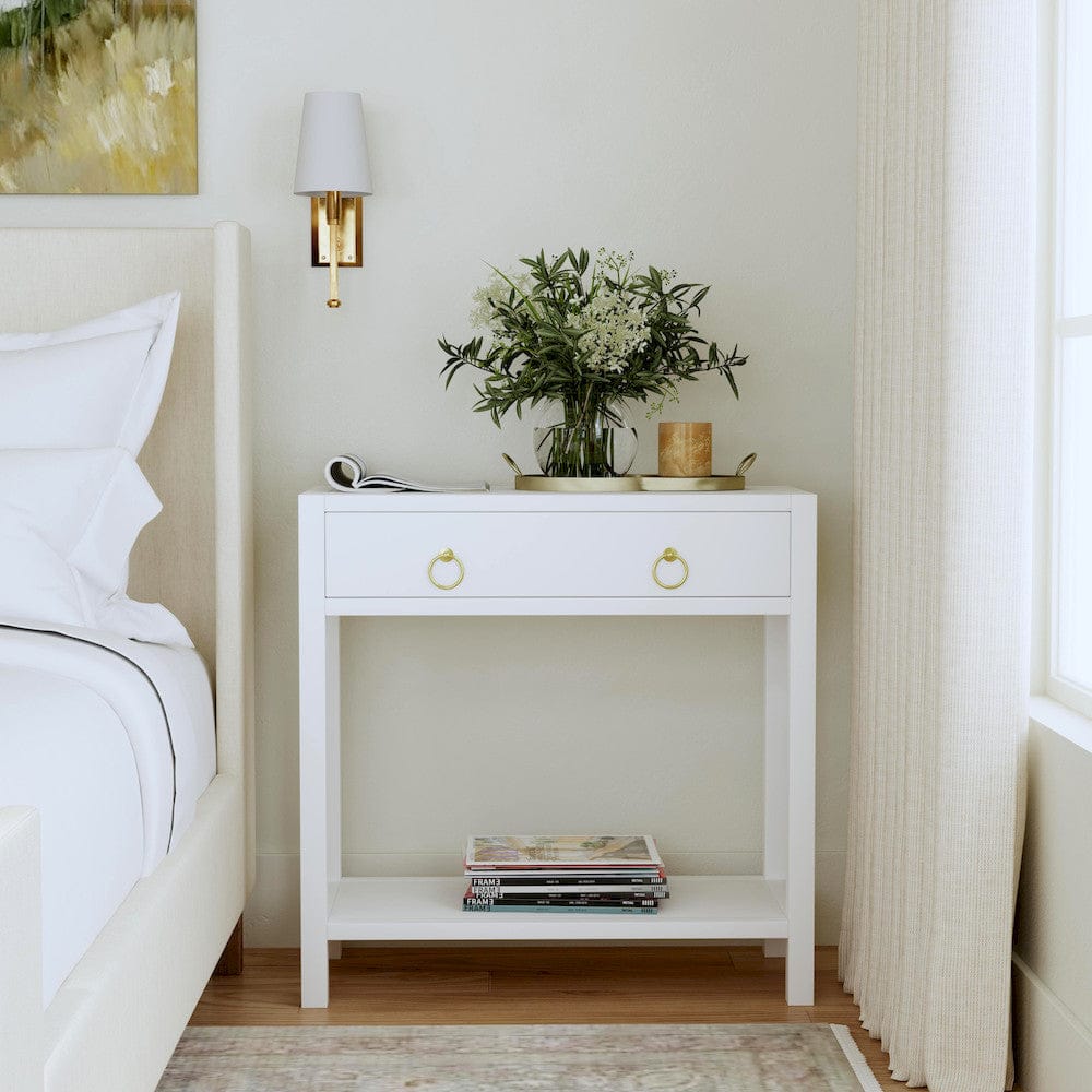 Butler Specialty Company - Lark 30 in. W Rectangular Wood 1 Drawer Nightstand, White - 5675304 view 6