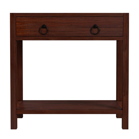 Butler Specialty Company - Lark 30 in W Rectangular Wood 1Drawer Nightstand w Lower Open Shelf, Medium Brown - 5675489 View 2