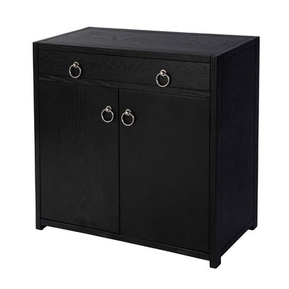 Butler Specialty Company - Lark 31 in. W Rectangular Wood Accent Storage Cabinet w 1 Drawer and 2 Doors, Black - 5673432 View 1