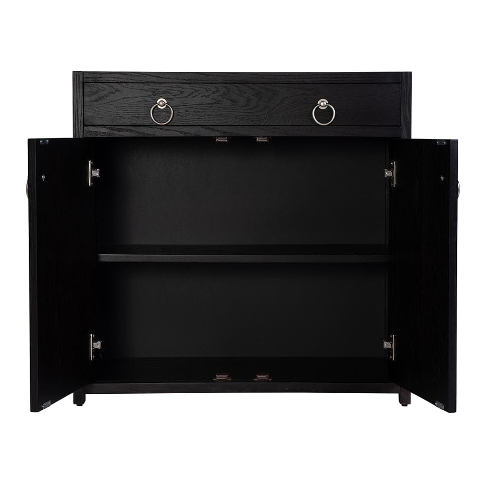 Butler Specialty Company - Lark 31 in. W Rectangular Wood Accent Storage Cabinet w 1 Drawer and 2 Doors, Black - 5673432 View 3