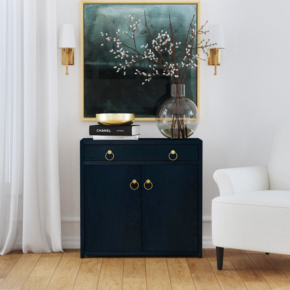 Butler Specialty Company - Lark 31 in. W Rectangular Wood 2 Door Accent Storage Cabinet, Navy Blue - 5673291