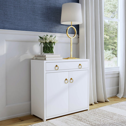 Butler Specialty Company - Lark 31 in. W Rectangular Wood 2 Door Accent Storage Cabinet, White - 5673304