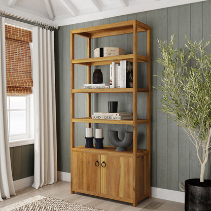 Butler Specialty Company - Lark 32 in. W x 72 in. H Wood 4 Tier Etagere Bookcase, Natural - 5674312 View 6